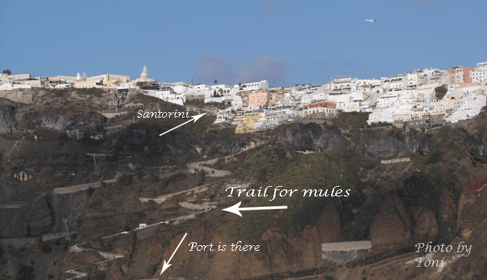The mule trail to Fira